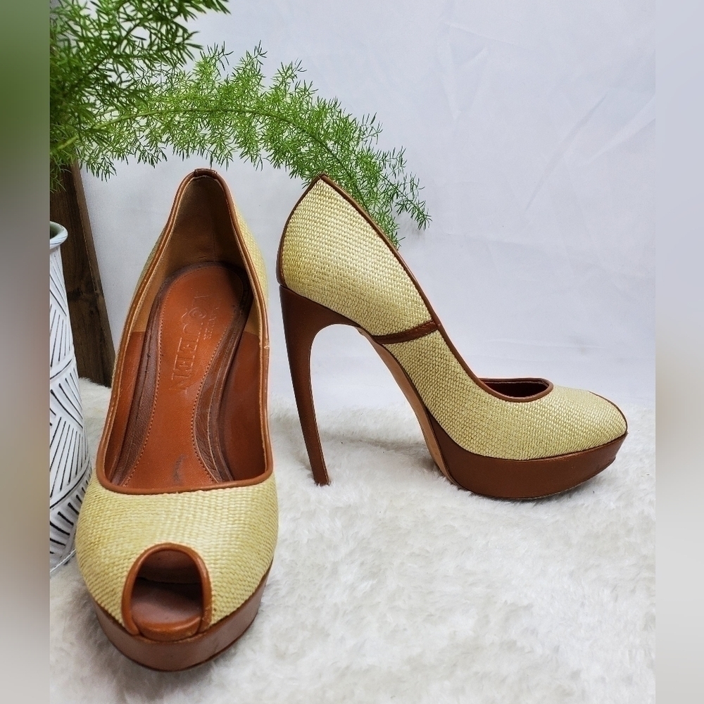 Alexander mcqueen peeptoe pumps. Size 38. VGUC. Minor signs of wear.